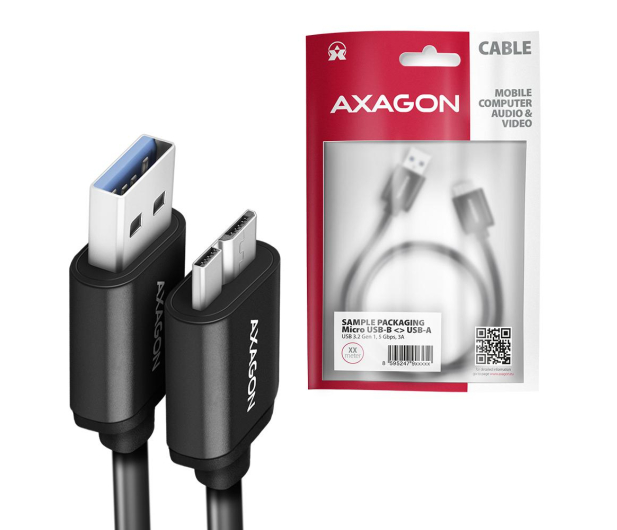 Axagon Kabel BUMM3-AM10AB SPEED Micro-B USB - USB-A 3.2 Gen 1 1 m - 1485429 - zdjęcie 5